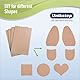 UNIKSTEP 4 Stück Schuhsohlenschutz in Wellendesign, Schuhboden und selbstklebende Anti-Rutsch-Pads an der Ferse (Khaki)