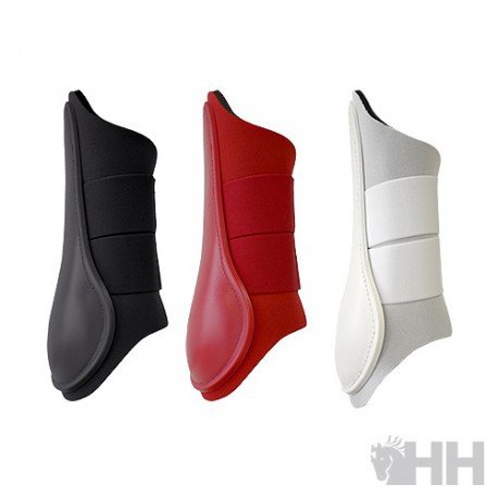 Hispano Hípica - Protector Hh Esparta Neopreno Trasero Alto (Par) Color:Blanco Opciones:Medium