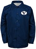 NCAA by Outerstuff NCAA Byu Cougars Youth Boys "Bravo" Coaches Jacket, Black, Youth Medium(10-12)