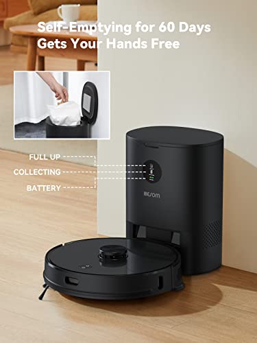 Ibesom Robotic Vacuum Cleaner A3 Plus, Robotic Vacuum Self-Emptying, Sweep Mop & Auto-Charging 3 In 1, Compatible With Alexa, 2700 Pa Suction, Smart Home Sweeping Ideal For Pet Hair, Carpets​ Floor #TOP2