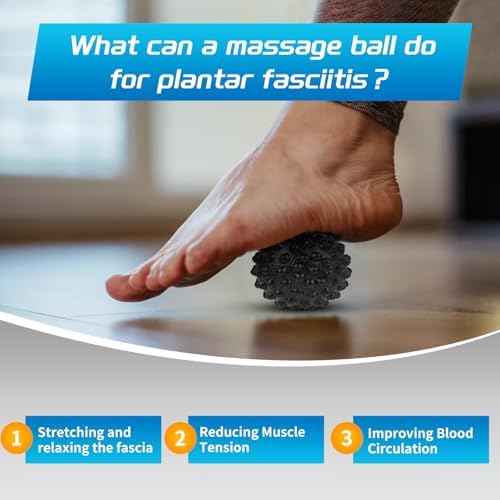 Upgraded Plantar Fasciitis Night Splint Sock with Massage Ball for Plantar Fasciitis Relief, Soft & Comfortable Foot Brace for Achilles Tendonitis Heal Spur Foot-drop Flat-arch for Women and Men, Small-Black — view 2