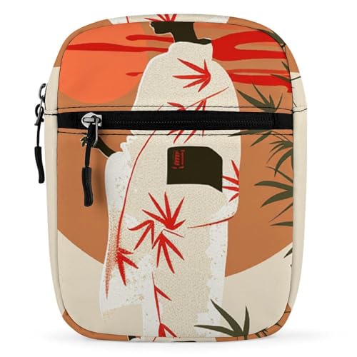 Satchel Tote Bag Messenger Bag Traditional Elegant Women Printed Mini Sling Bag Purse Suitable for Work Travel