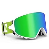 Upgrade Version - 2 in 1 Design, mit VLT60.9% gelber Linse, Dual-Use-Linse, die den ganzen Tag Ski fahren kann. 2s Schnellwechselobjektiv ..