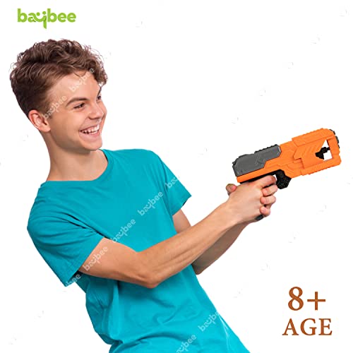 Image of Baybee Blaster Toy Gun for Kids 3+ Years with 10 Soft Foam Darts | Fun Target Shooting Battle Game Toy (Orange)