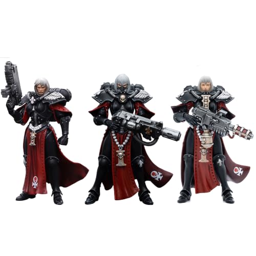 JOYTOY Warhammer 40K 1/18 Action Figure Adepta Sororitas Sister Noyalle-Jurel-Ludwenna Set of 3 Figures 4.21 inches Collection Model Birthday Gifts for 15+