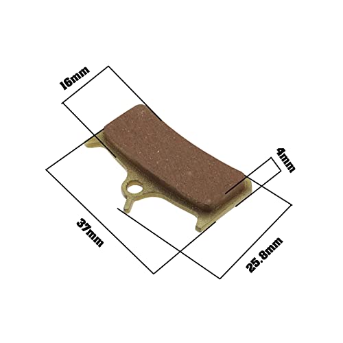 YINETTECH 2 Pair Bike Brake Pads Replacement Compatible with Hope Tech Mono M4 Trail Disc Brakes Sintered Metal Brake Pads Bike Accessories Gold - Image 4