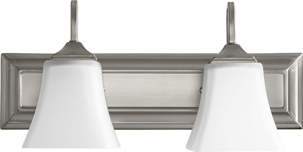 Quorum 5104-2-65 Transitional Two Light Vanity in Pewter, Nickel, Silver Finish,