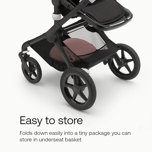 Image of Bugaboo All-Season Footmuff for Strollers - Weatherproof, Breathable, Water-Repellent, Removable Insert, Fits All Bugaboo Strollers - Dusty Pink | Soft fleece lining, breathable materials, weatherproof protection, two-way zipper, reflective details, Dusty Pink