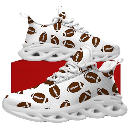 Football Print Shoes Fashion Sneakers for Women Men Running Walking Tennis Shoes4