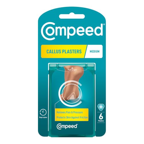 Compeed Callus Treatment Plaster 6 Pack - Hydrocolloid Gel for Natural Removal - Heal Fast