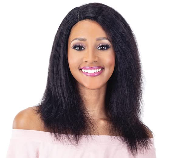 Mayde Beauty 100% Human Hair Wet & Wavy Invisible Lace Part Wig - BOHEMIAN CURL 18 (NATURAL)