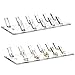 Ikee Design 2 Pack Multipurpose Acrylic Wall mounted Jewelry Organizer, Bracelets Rings Bangles Necklace Hangers,Necklace Holder for Store, Showcase, Clear, 13 W x 4 1/4 D x 1 3/4 H in