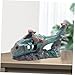 EXHUMKY Fish Tank Decoration Aircraft Resin Sculpture Large Helicopter Hideout Ornament for Aquarium Landscape Hiding Spots Suitable for Fish and Shrimp