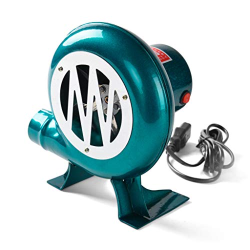 Electric Blacksmith Forge Blower, Centrifugal BBQ Fan Blower, Portable Air Blower for Barbecue Fire Bellows Tool Outdoor Picnic Camping Cooking Stove Tool (Blue)