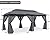 ABCCANOPY Outdoor Patio Gazebo 10x20 - Double Roof Canopy with Mosquito Netting for Backyard, Deck, Garden, Lawn, Dark Gray