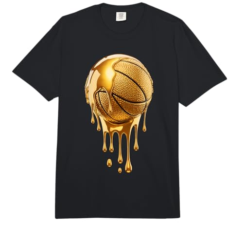 Gold Dripping Basketball Trendy Urban Respect The Drip Comfort Colors Adult Heavyweight T-Shirt