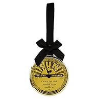 Sun Records ornament featuring Johnny Cash, Walk the Line 3.25" x 3.25" double sided Licensed and collectible Perfect gift for the ultimate Johnny Cash fan Ribbon included for easy hanging