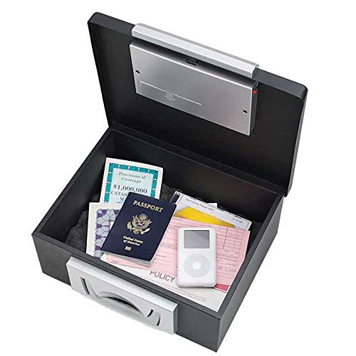 STEELMASTER Electronic Cash Box, 12-7/8 x 11-1/8 x 6-1/4, Combination Lock, Black (22104)