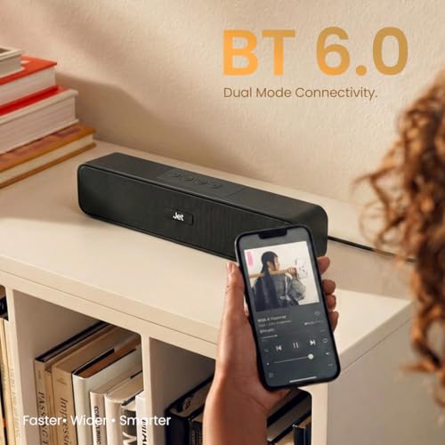 Image of Jet SkyBar 313 20W Portable Bluetooth Speaker | BT 6.0 Dual Mode | ENC for Clear Calls | Type-C Fast Charging | Compact Sound Speaker for Home, Office & Travel