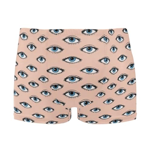 Funny Eyeballs Eyes Mens Swim Trunk Swimwear Bathing Suit Swim Brief Square Leg Board Short S B0405000