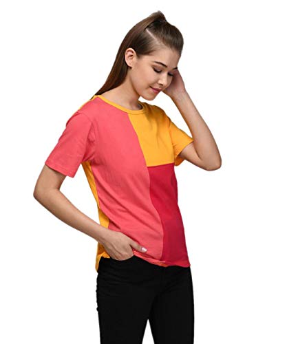Image of KOTTY Women's Color Block Regular Fit T-Shirt