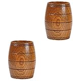 Alipis 2pièces Mug Bois De Tasse à Bière Originale Chope Pour Boissons Chaudes Et Froides Idéale Pour Maison Et Restaurants