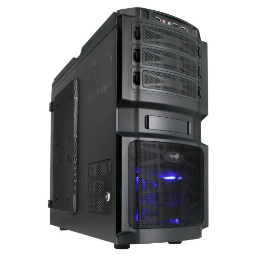 In Win BUC 666 Midi Tower  Caja de Ordenador (Micro ATX, 3 x 5,25 externos, 5 x 3,5/2,5 Interno, 2 x USB 3.0), Color Negro