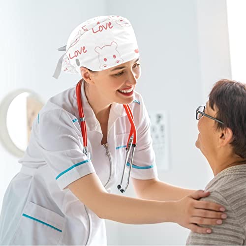 Bonnet de travail pour cheveux longs avec nœud ajustable