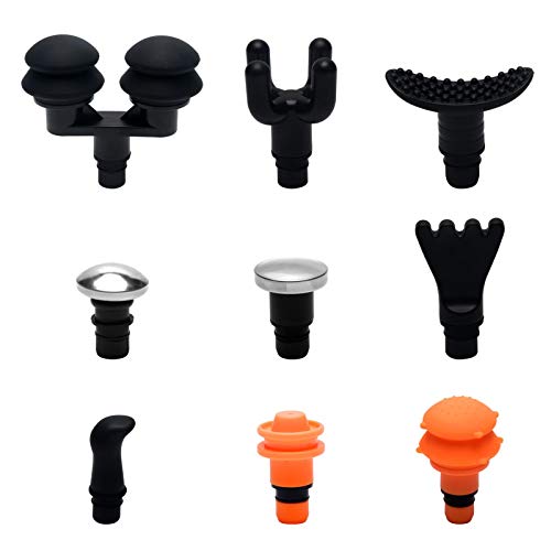 GeKLok Massage Gu-n Head - Accessoire de rechange pour massage des tissus profonds pour relaxation musculaire, 9 têtes de massage différentes Cover