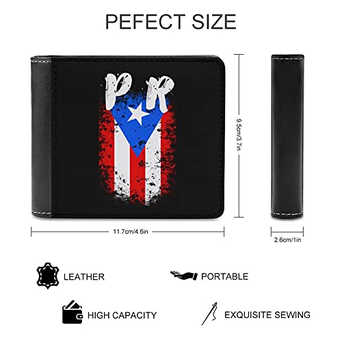 FunnyStar Puerto Rico PR Flag Money Clip Wallet Card Holder With Cash Bill Pocket and 8 Credit Card Pockets, Black, One Size2