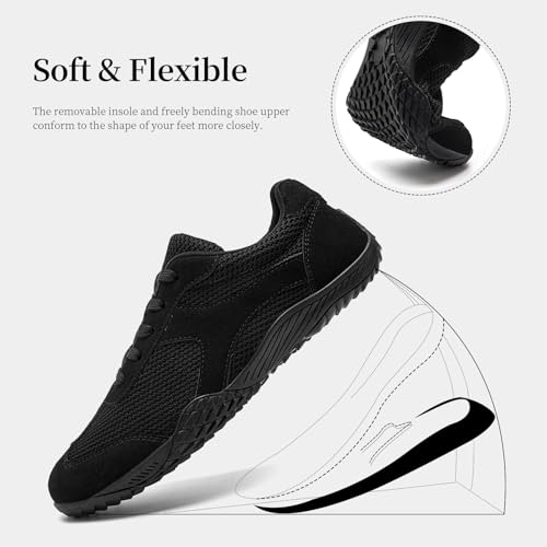 Image of Mens Shoes Barefoot Shoes Men Zero Drop Walking Trail Running Hiking Workout Gym Shoes Lightweight Casual Sneakers