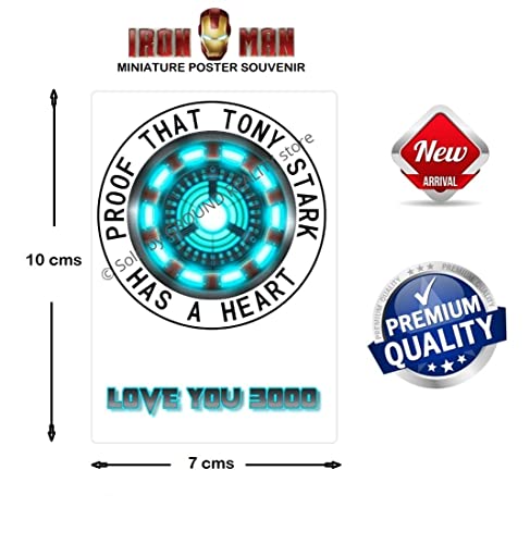 Image of LADY HAWK Iron Man Arc Reactor Poster Miniature Picture with magnetic backing. A Memorable Gift for all his fans. Directly sticks to any Metal Surface. Size 10x7cms Ironman Poster Mini Series (AV20)