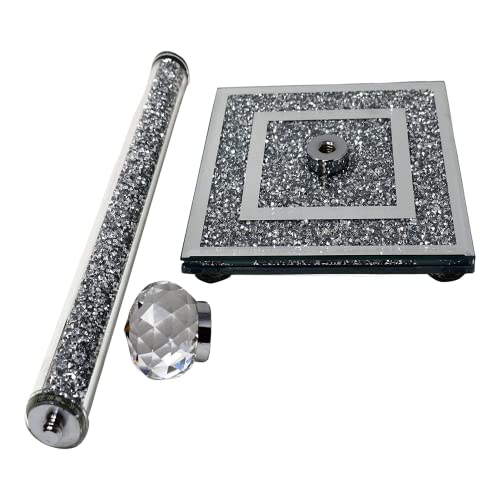 Soporte de rollo de papel de cocina de cristal plata de diseño sofisticado 7