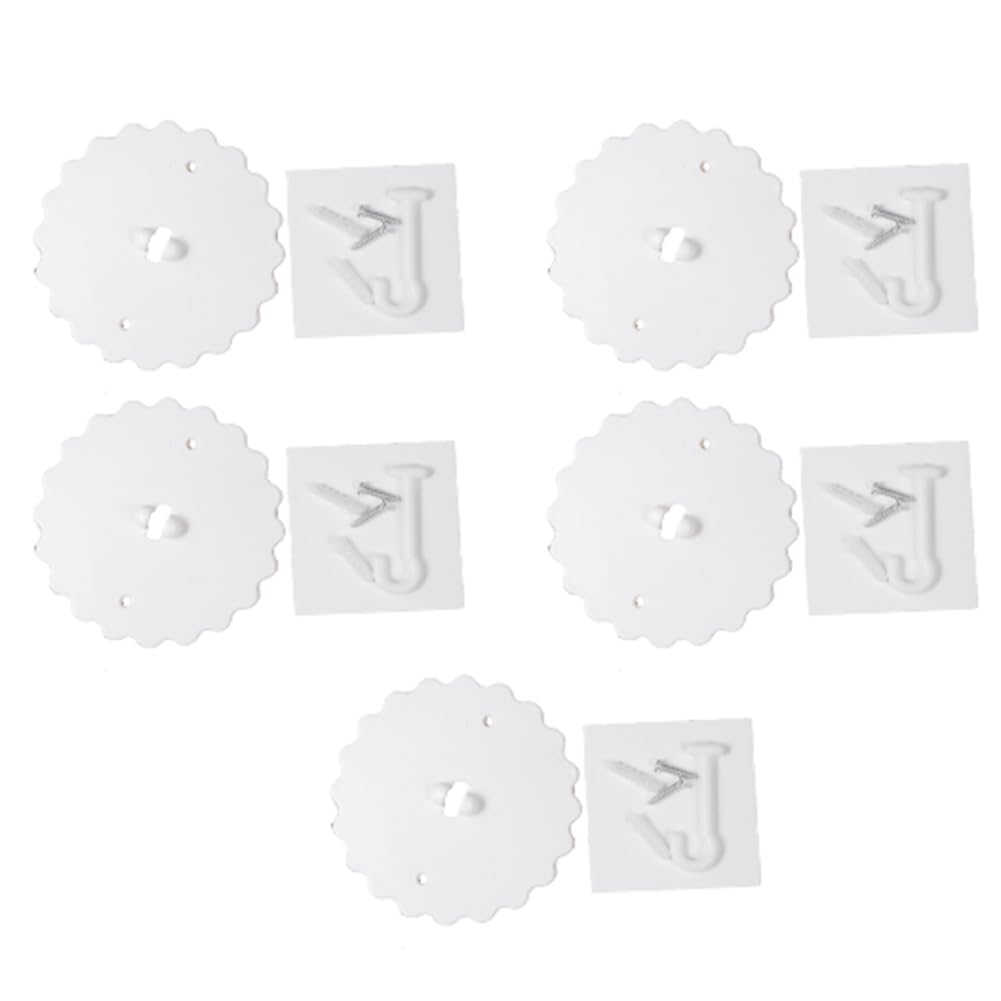Littimoon 5-Set Adhesive Ceiling Hooks Mosquito Net and Bed Canopy Hooks Ceiling Hook for Hanging Mosquito Net