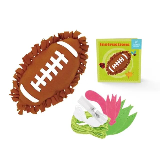 Jouets by Eduspark Let’s Craft – Knot a Rugby Kit for Kids | DIY Soft Toy Making Kit – No-Sew Plush Ball Craft Activity – Creative Gift for Boys & Girls Ages 5+ | Make Your Own Rugby Toy-image-40