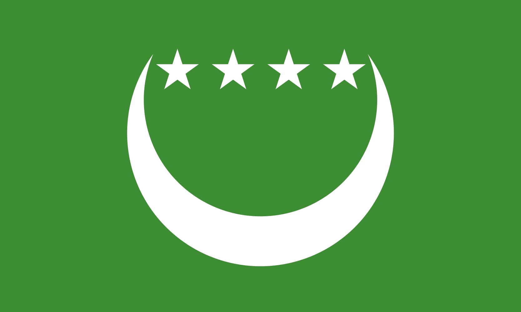 Drapeau Comores 1992-1996 résistant aux plis et décolorations grand modèle
