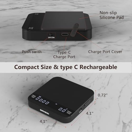 ERAVSOW Mini Rechargeable Coffee Scale