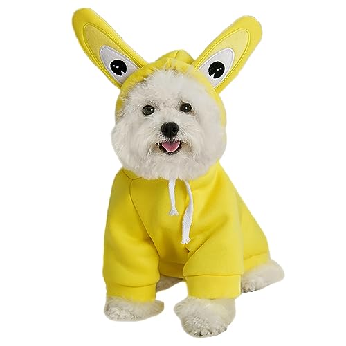 ZQTUMM ペット服 秋冬 犬服 コート パーカー 防寒 あたたかい ドッグウェア Tシャツ 裏ボア フード付き 小中型犬 コスチューム 面白い 仮装 犬洋服 チワワ トイプードル ペット用品 お散歩 (S,ブルー)