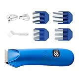 Rasoi per il corpo da uomo - Dispositivo con display digitale e basso rumore - Rasoio per capelli per il corpo da uomo | Uso in zona intima, testicoli, schiena, ascelle, torace, braccia