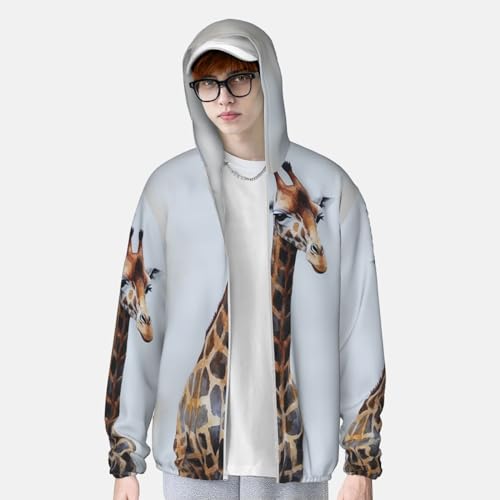 Veste à capuche légère UPF 50+ Girafe zippée manches longues - 2