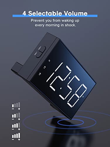 Digital Alarm Clock With Usb Charger For Bedroom, Large Display Digital Clock With Dual Alarm, Adjustable Alarm Volume, Dimmer, Snooze, 12/24Hr, Simple Basic Bedside Clock For Living Room Office Decor #TOP5