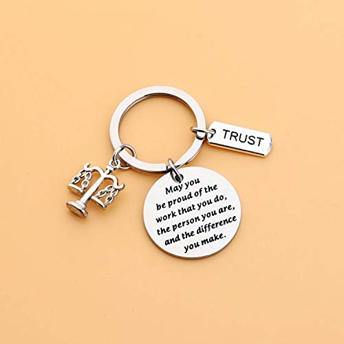 AKTAP Law School Graduation Keychain Lawyer Gift Scales of Justice Jewelry May You be Proud of The Work That You Do Key Rings for New Lawyer4