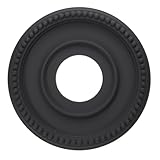 PATIKIL Deckenmedaillon, 12 OD x 4 ID PU Dekoratives Deckenleuchten-Medaillon Kronleuchter-Medaillon Traditionelle Deckenleuchten-Abdeckplatte für Deckenleuchtenventilatoren, Schwarz