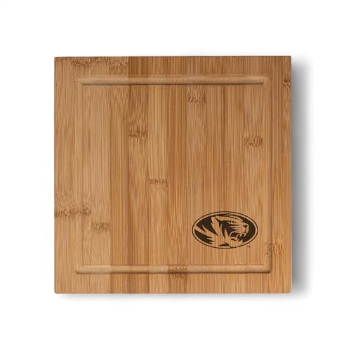 The Memory Company Officially Licensed Bamboo Cheese Board with Utensils, University of Missouri