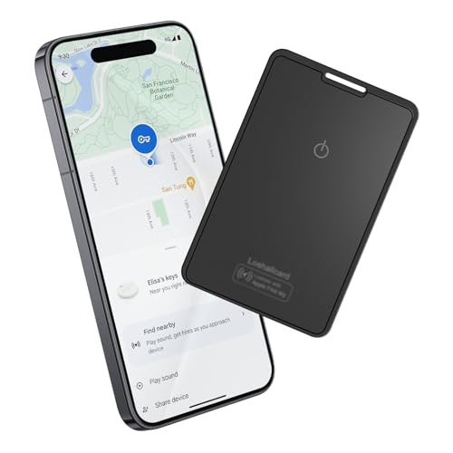 [Apple MFi Certified] Wallet Tracker für IOS,Artikel-Tracker,Geldbörsen-Tracker-Karte kompatibel mit Apple Find My (nur iOS),für/Reisepässe Koffer/Taschen/Telefon,Nicht wiederaufladbar