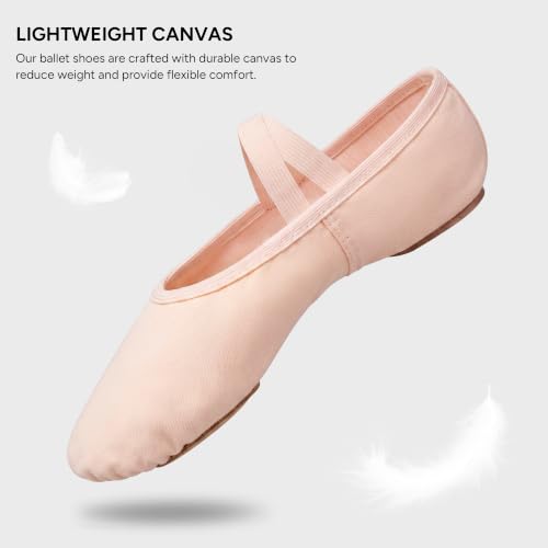 Image of Stelle Ballet Shoes Canvas Ballet Slippers Women Girls Dance Yoga Recital | Ballet shoes for women, Ballerina slippers, Durable canvas upper, Comfortable cotton lining, Split leather sole, Practice