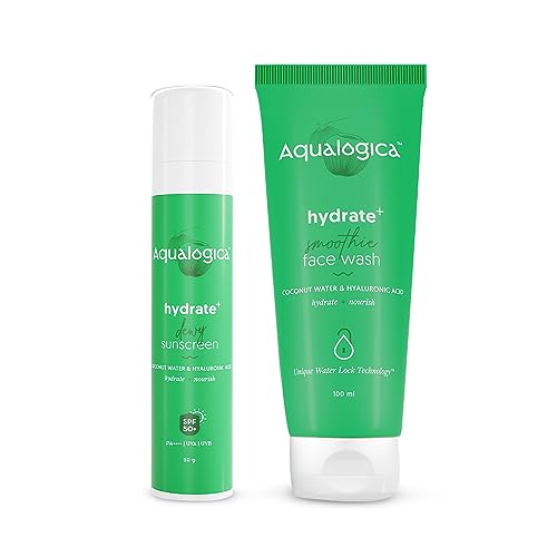Image of Aqualogica Hydrate & Refresh Skin Duo (Face Wash - 100g + Sunscreen - 50g)