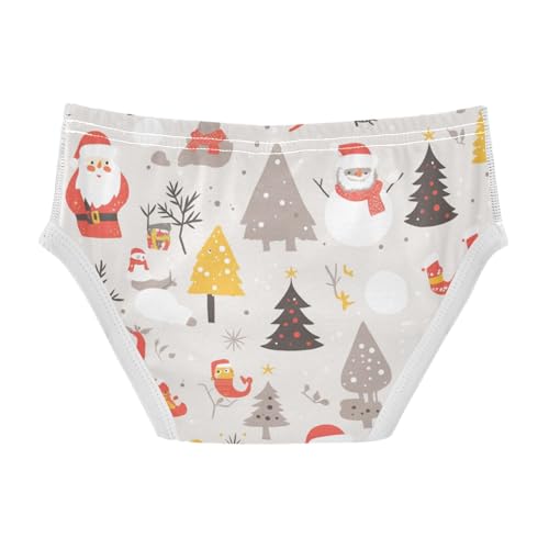 KLL Christmas Pattern Silver Toddler Boys Pure Cotton Nighttime Underwear Cute Undies2