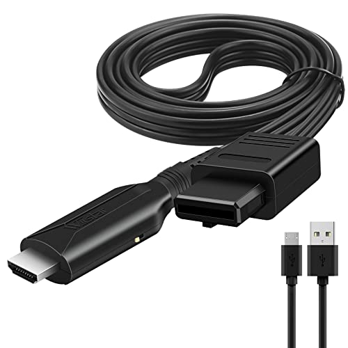 Wiistar N64 a HDMI convertidor adaptador HDMI para N64 1m/3.2ft Nintendo 64 a HDMI convertidor adaptador compatible con Nintendo N64/Super SNES/NGC