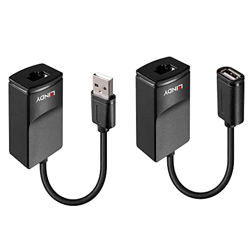 LINDY 60m USB 1.1 Cat.6 Extender Basic, Black